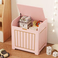 Aenuert Pink Storage Chests, Small Cube Organizer Box,Wooden Entryway Storage Bin For Home Clothes,Plant,Small Square Nightstand For Playroom,Bedroom,Nursery Room