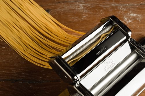 MARCATO Made in Italy Vermicelli 150 Attachment for Atlas 150 Pasta Machine, Chrome Steel
