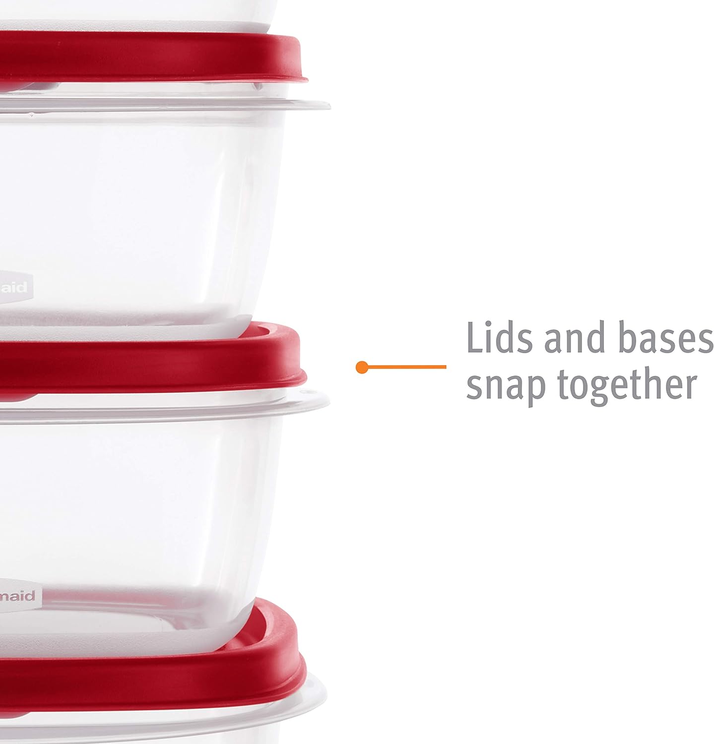 Rubbermaid 60-Piece Food Storage Container Set - Microwave & Dishwasher Safe | Red, Perfect for Meal Prep