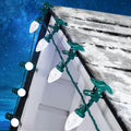 C9 Christmas Lights - 100 LED Waterproof String Lights for Outdoor Use | 65FT with 100 Spring Clips