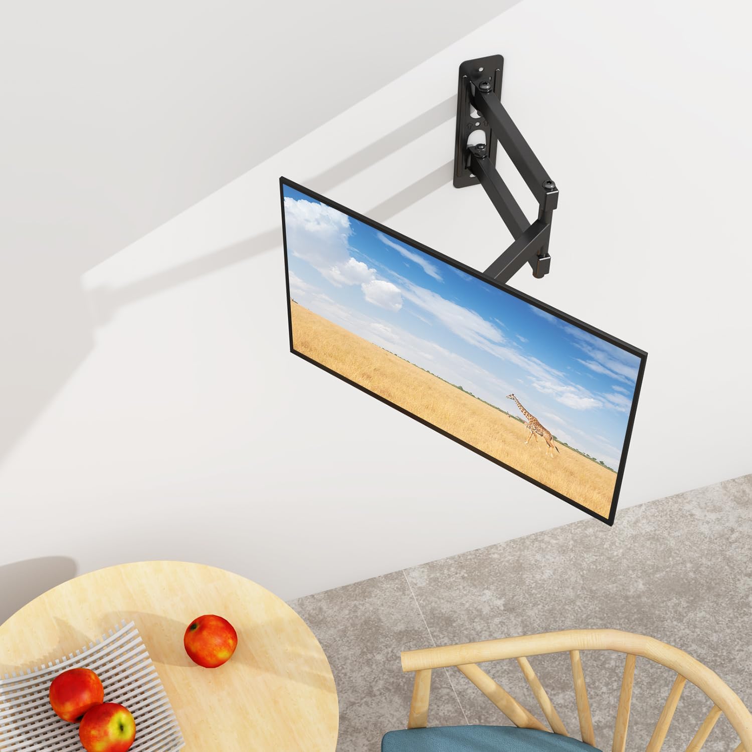 USX MOUNT Full Motion TV Wall Mount - Universal Corner Bracket for 13-32 Inch TVs | Swivel & Tilt Articulating Design, VESA 100x100mm, Supports Up to 33LBS
