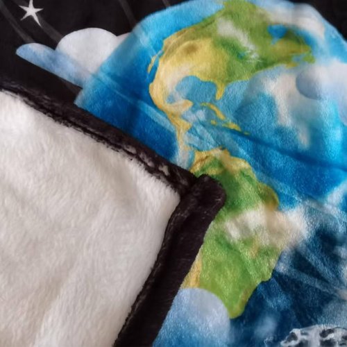 Trehxr Space Throw Blanket for Kids Boys and Girls-50 X60 Soft Planets Blankets Solar System Lightweight Flannel Blanket for Sofa Bed Couch