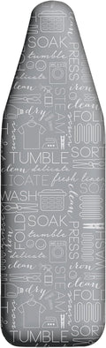 Skiennix Ironing Board Cover - Scorch Resistant Cotton with Thick Padding | Stretch Elastic Fit | Grey