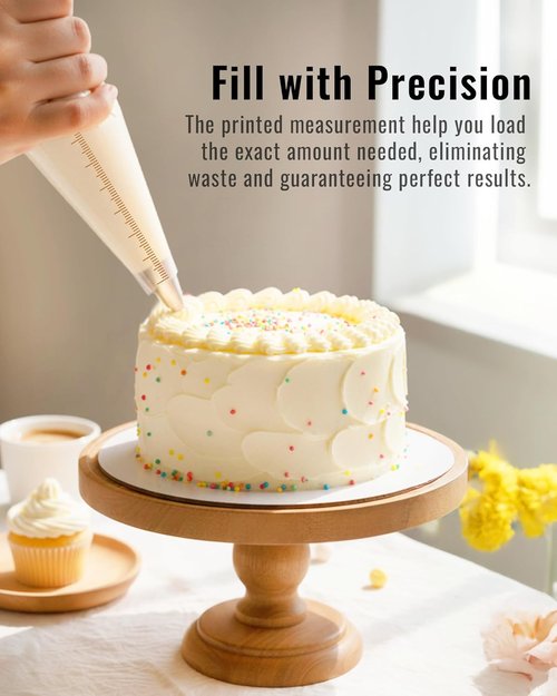 Bake Choice 16 Inch Large Piping Bags - 100PCS Thickened Disposable Anti-Burst Icing Bags for Cake Decorating