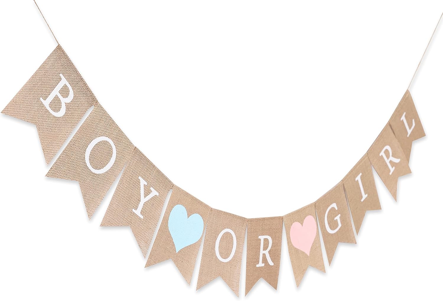 Rustic Burlap Banner by Boy or Girl | Charming Gender Reveal Decor for Baby Showers