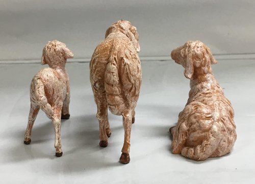 Fontanini by Roman Inc. | 3-Piece Sheep Family Set - Hand Sculpted Nativity Figures, 5" Tall