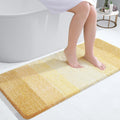 OLANLY Bathroom Runner Rug - Extra Soft Microfiber Mat with Rubber Backing | Quick Dry, Washable, 47x24, Light Yellow