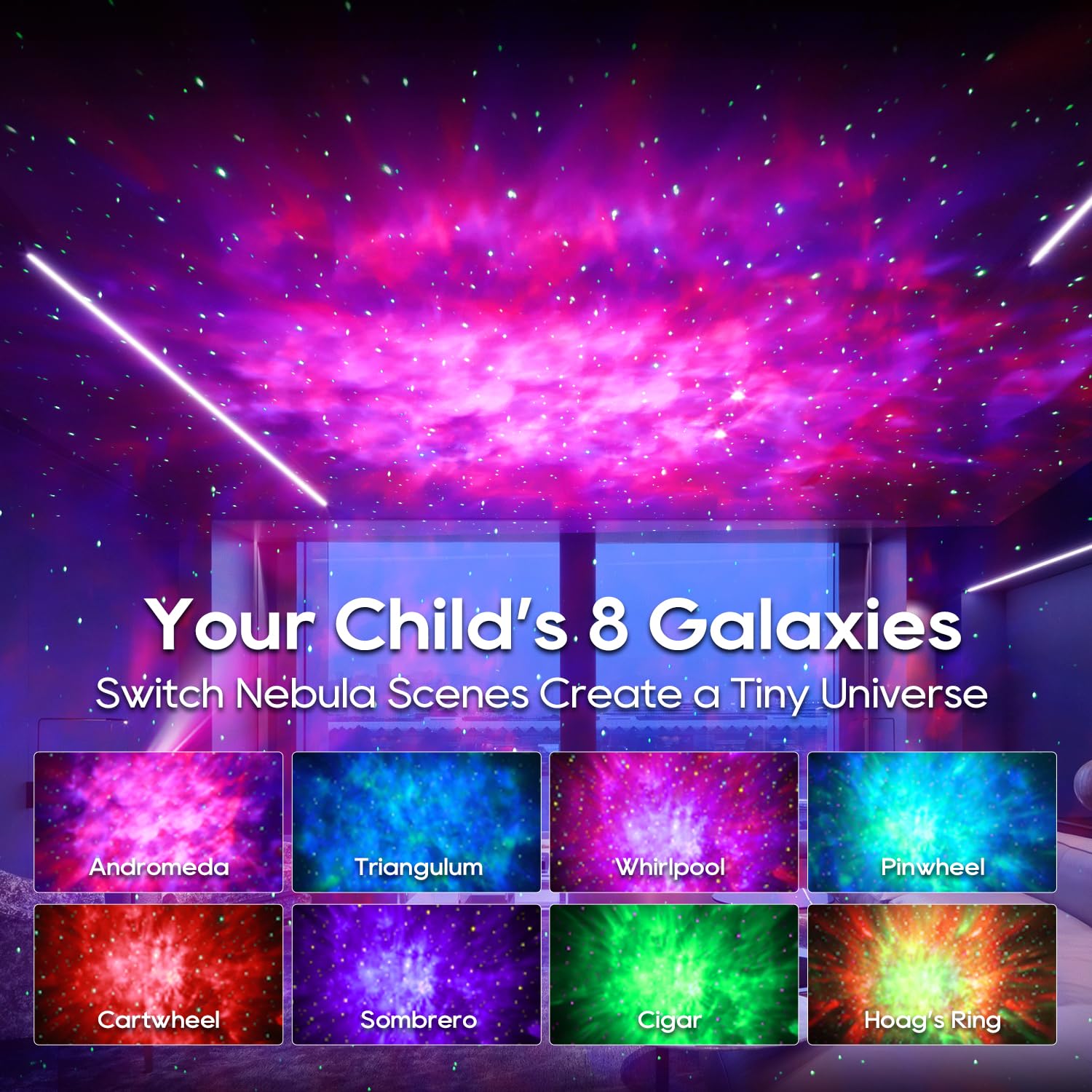 Star Projector Galaxy Night Light - Astronaut Space Projector, Star Projector LED Lights for Room Decor, Gift for Kids Teen Children Adults