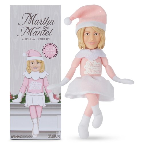 Martha Stewart Martha on The Mantel - 2025 Edition, 12" Christmas Figurine, Holiday Collectible Decor, Secret Santa Collectible, Stocking Stuffer Gift for Men and Women