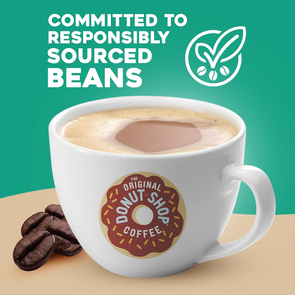 Original Donut Shop Dark Roast K-Cup Pods - Single-Serve Coffee, 60 Count (6 Packs of 10)