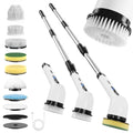 Electric Spin Scrubber, Ultimate Household Cleaning Brush with 90Min Runtime & 8 Heads & 2 Modes- 52in Electric Shower Scrubber Deep Clean for Bathroom Grout, Oven, Shower, Tile & Car, IPX6 Waterproof