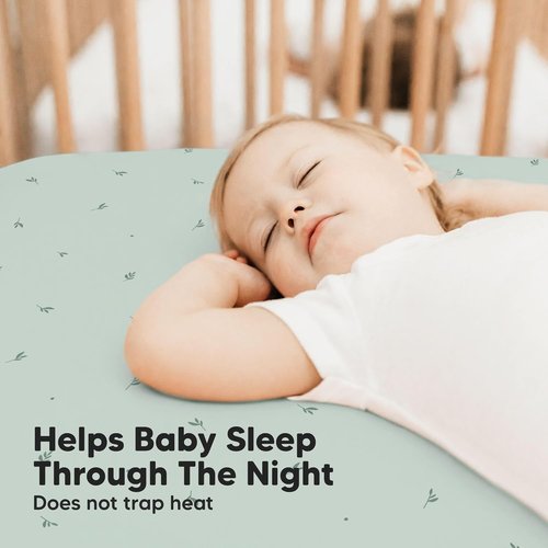 KeaBabies Baby Crib Sheets - Soft & Cozy 2-Pack Fitted Bamboo Toddler Bed Sheets | 52x28, Neutral Bunnies