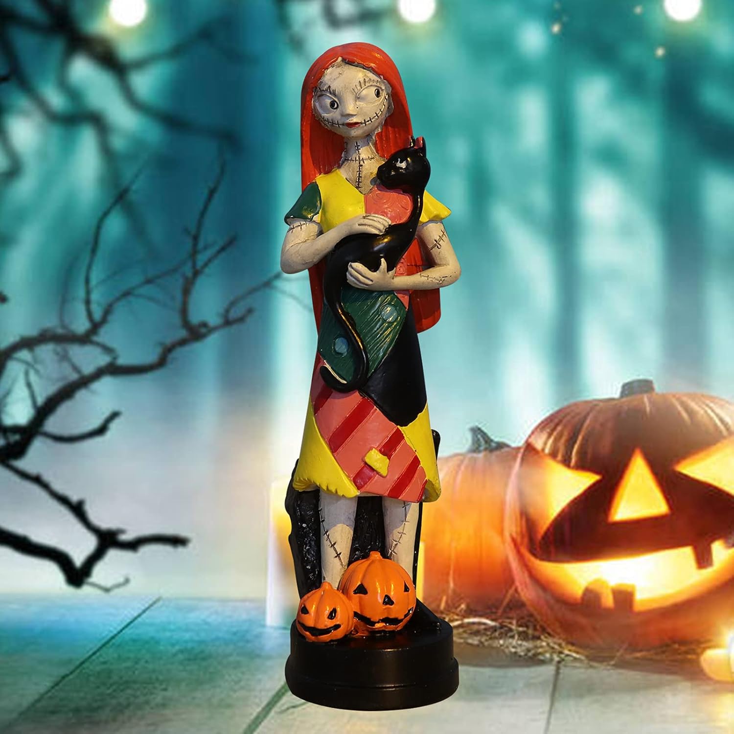 Nightmare Before Christmas Figurines Set - Jack Skellington & Sally Halloween Statues | Home Decor Gift