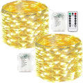 Skiennix 33FT Battery Operated Fairy Lights - 100 LED Waterproof String Lights with Remote & Timer | Warm White, 8 Modes for Indoor/Outdoor Decor