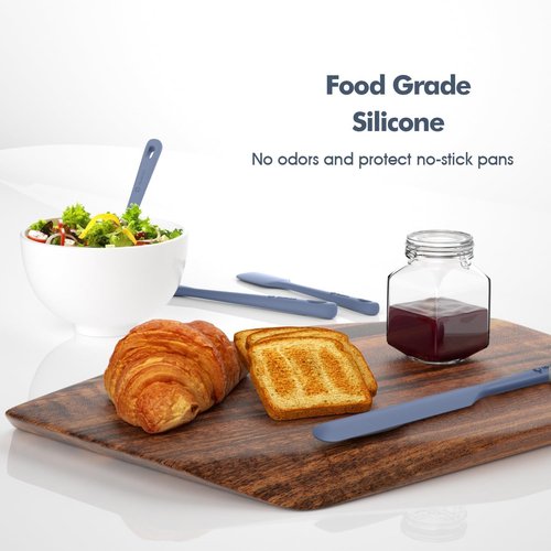 ChefAide Silicone Spatula Set - 5 Pieces, Heat Resistant Up to 600°F, Ergonomic Grip for Nonstick Cookware