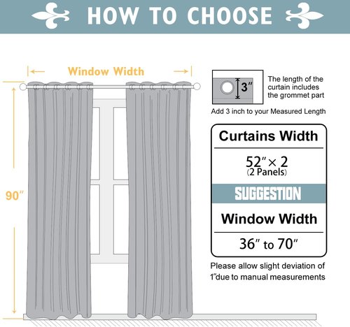 ChrisDowa Blackout Curtains - 90-Inch Thermal Insulated Grommet Panels Set | Royal Blue, 2-Pack