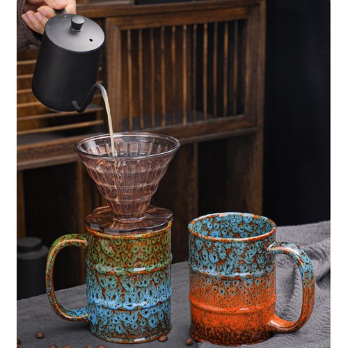 LGQ Coffee Mug,20 Oz Coffee Cups Ceramic Tea Cup Large Coffee Mug for Office and Home - Dishwasher and Microwave Safe Novelty Coffee Mugs, 1pcs. (multicolour-4pcs)