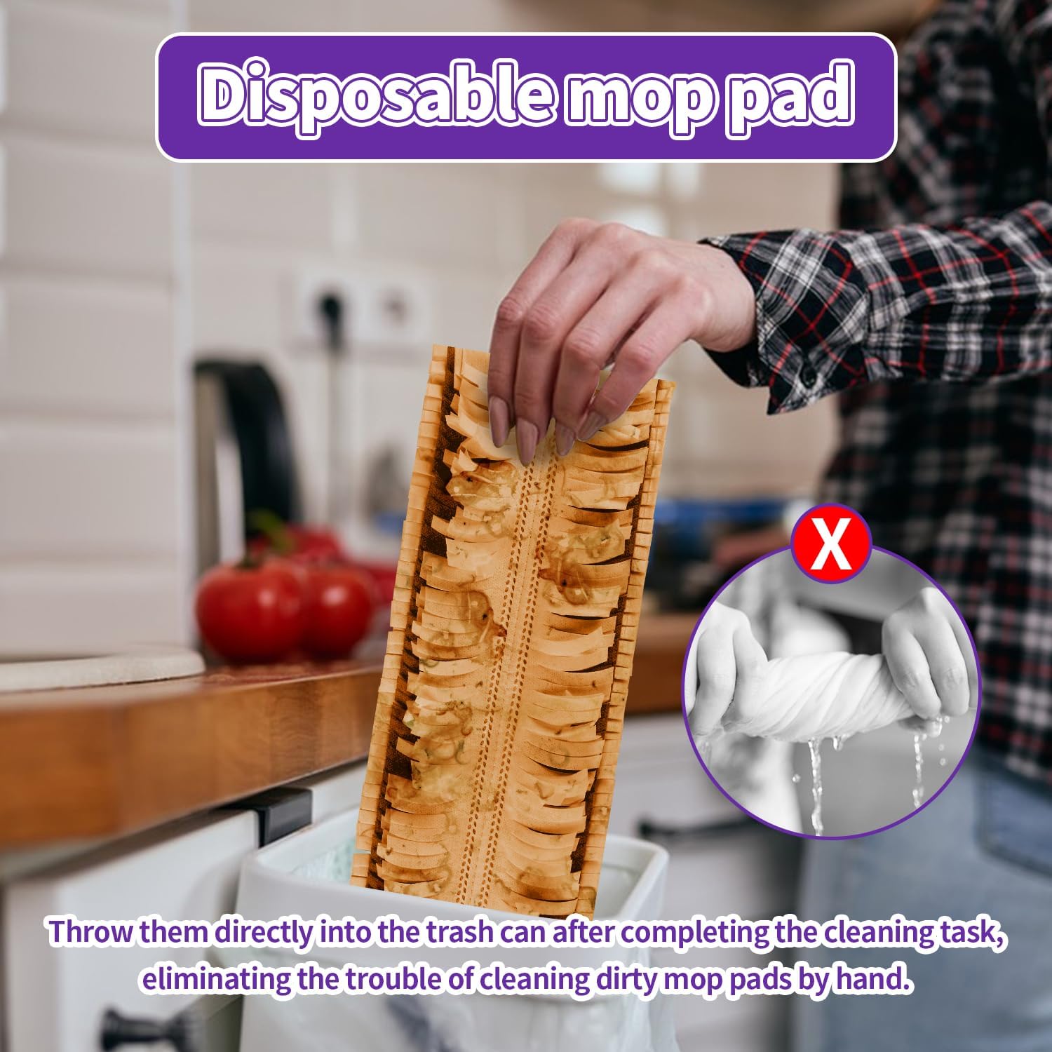 Swiffer Power Mop Pads - Disposable Multi-Surface Cleaning Refills for Wood Floors | 10 Count