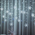 JAYIDAMAI Christmas Snowflakes LED Curtain String Lights 11.5ft/3.5M 96LED Christmas Window Curtain Light Plug in String Light for Xmas Decor,Indoor and Outdoor,Birthday Party,Wedding, Bedroom Patio
