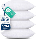 Utopia Bedding Throw Pillows - Set of 4 Fluffy Down Alternative Decorative Pillows | 12 x 20 Inches, White