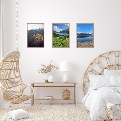 JCJMY 15x22 Rustic Brown Picture Frame - Versatile Wall Hanging for Horizontal & Vertical Photos