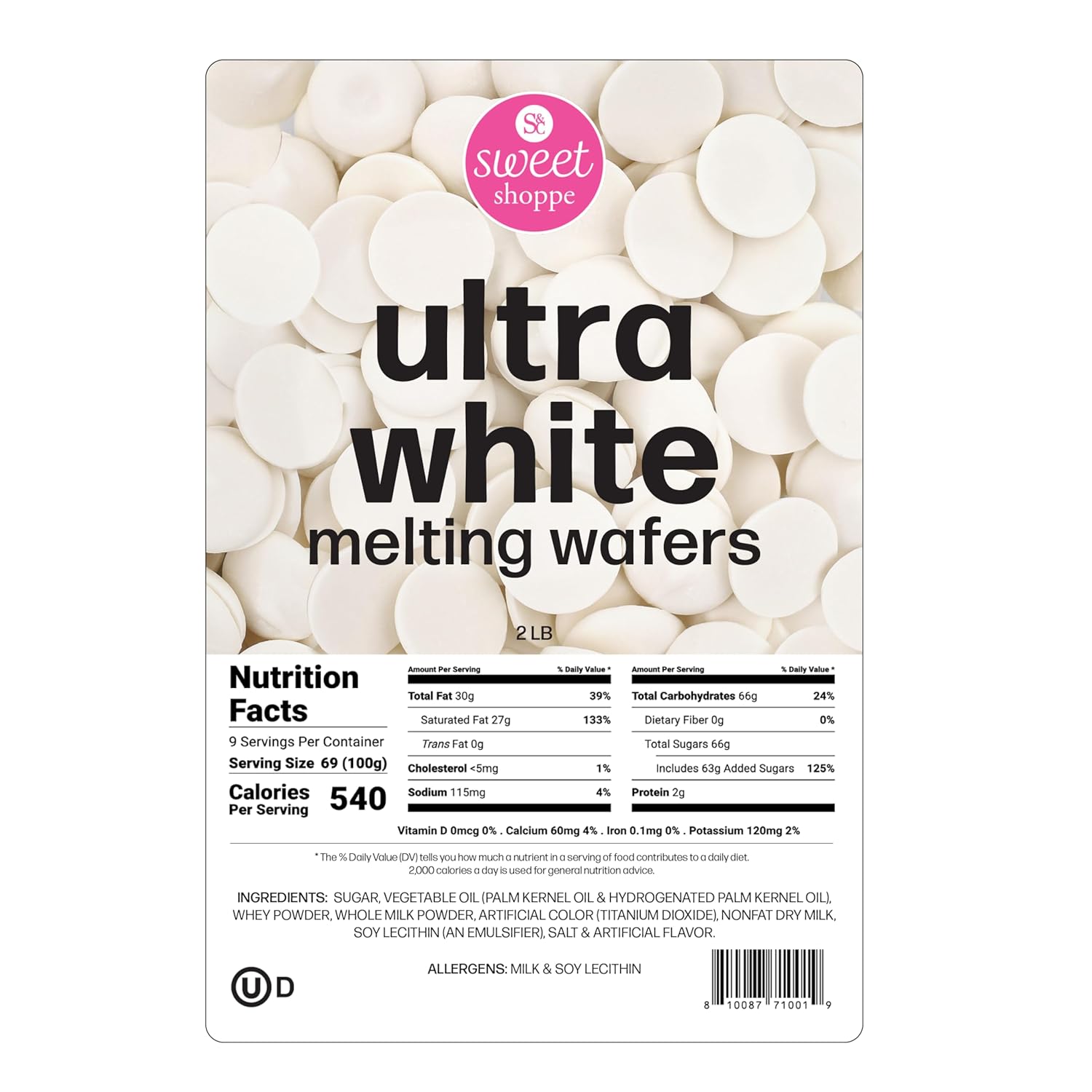 Sweet Shoppe Ultra White Melting Wafers - Premium White Chocolate for Dipping & Baking | 5 Pounds