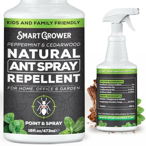 Natural Ant Spray by [Brand Name] - Fast-Killing & Repelling Formula with Peppermint & Cedarwood Oil - 16oz Pet & Family Safe