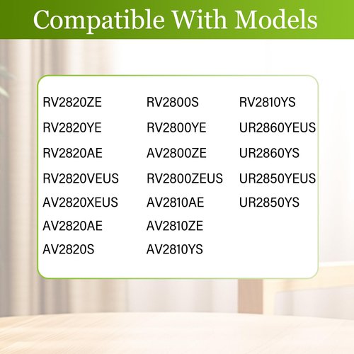 10Pcs Replacement Parts for Shark RV2820ZE RV2820YE RV2820AE RV2820VEUS AV2820XEUS AV2820AE AV2820S RV2800S AV2810AE RV2810YS UR2850YS UR2860YEUS Accessories Kit with Main Brush, Filters, Side Brushes