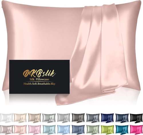 **Regine Switzerland Mulberry Silk Pillowcase - King Size, Anti-Acne, Cooling, Coral Color**