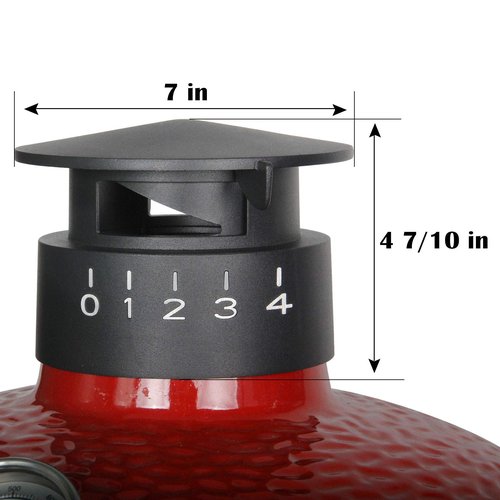 Umbrella Cast Aluminum Cap Fits for Kamado Joe Classic & Big Joe Series ，Replacement for Kamado Joe Dual Function Metal Chimney Top Kamado Joe Replacement Parts