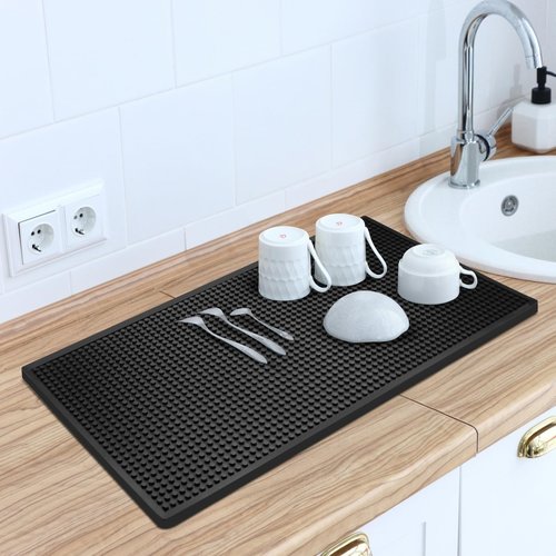 Large Bar Mats for Countertop 12X24'', Bar Mat for Bartending, Drying Matt Kitchen Counter, Coffee Bar Spill Mat, Non-slip and Easy to Clean