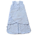 HALO Sleepsack Swaddle - 3-Way Adjustable Blanket for Comfort | TOG 3.0, Blue Plush Dots, Small (3-6 Months)