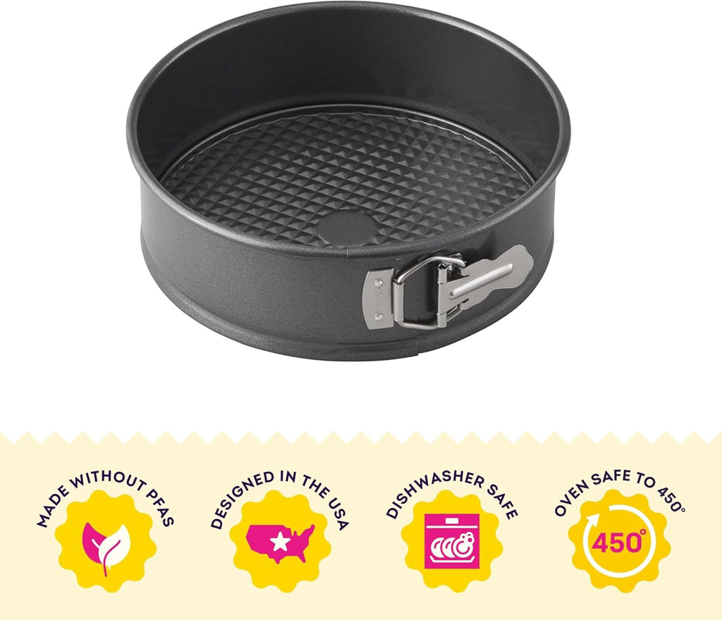 Wilton Platinum Non-Stick Springform Pan | Perfect for Cheesecakes & Deep Dish Pizzas - 9 x 2.7 Inch