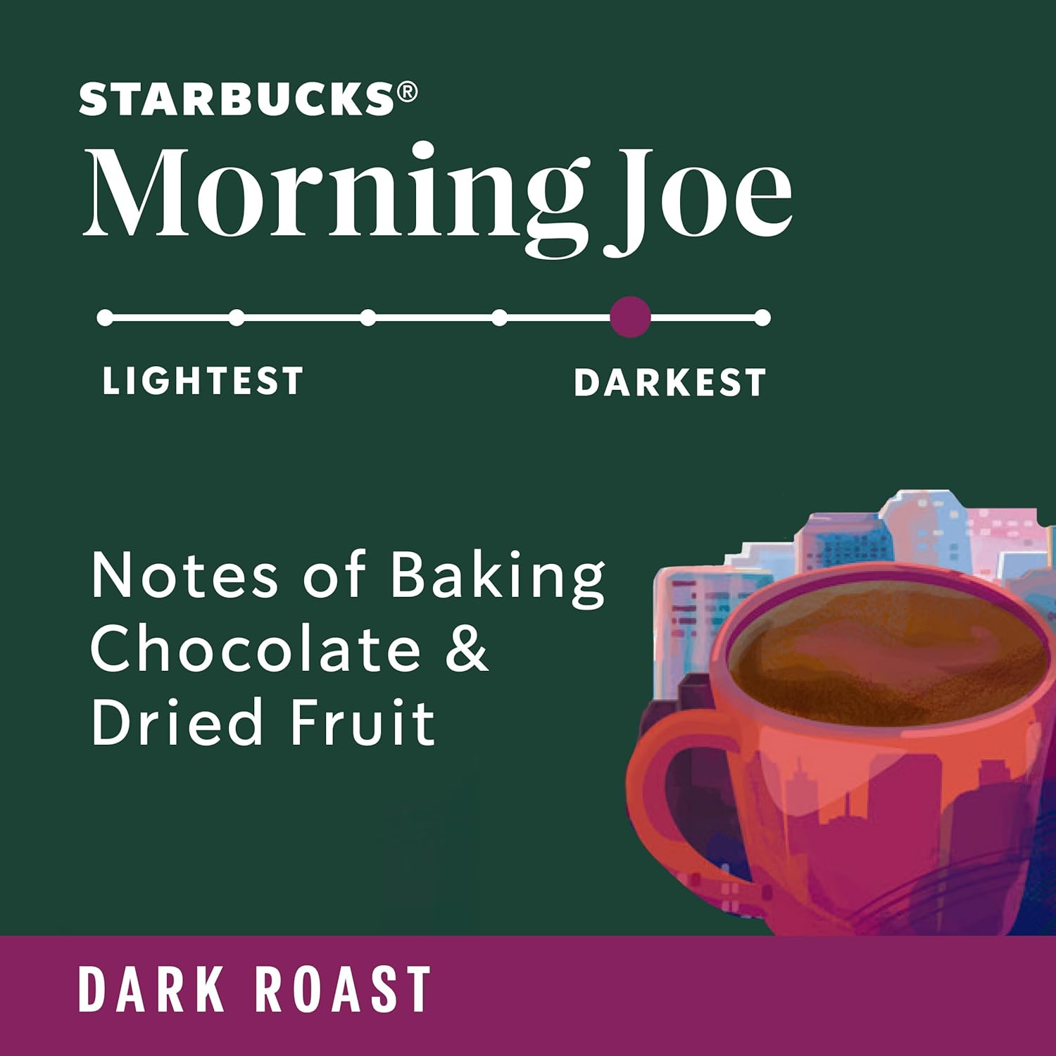 Starbucks Ground Coffee - Dark Roast for Hot or Iced Coffee | Six 12 oz Bags of Morning Joe
