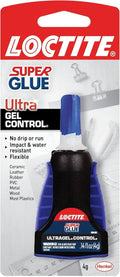 Loctite Super Glue Ultra Gel Control - Clear Cyanoacrylate Adhesive for Plastic, Wood & Metal | 0.14 fl oz Bottle