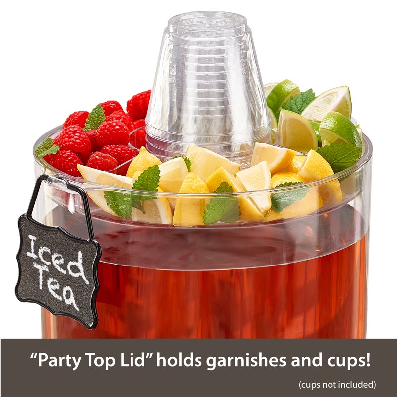 2.0 Gallon Tritan Beverage Dispenser with Party Top - Single