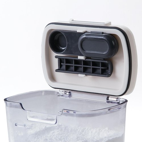 Progressive International Prepworks ProKeeper 2- Piece Kitchen Clear Food Baker's Kitchen Storage Organization Canister Set (Powdered Sugar 1.4-Quart)