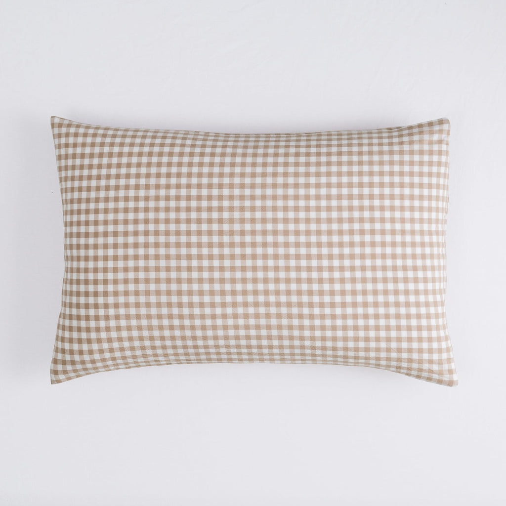 SUSYBAO Tan Gingham Duvet Cover Queen 100% Washed Cotton Beige Plaid Duvet Cover Set 3 Pieces Set 1 Soft Checkered Grid Duvet Cover with Zipper Ties 2 Pillowcases Luxury Farmhouse Gingham Bedding Set
