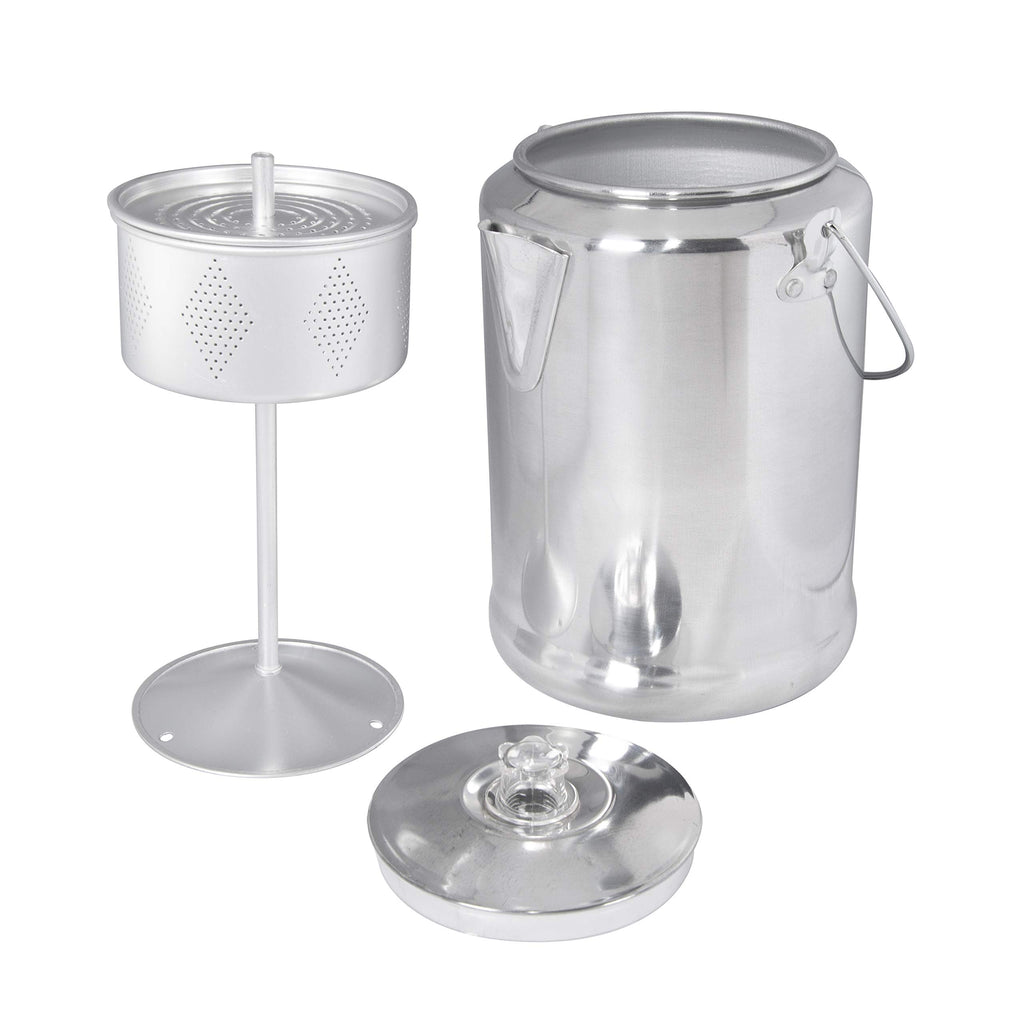 Stansport Camper's Percolator Coffee Pot 20 Cups (279), Aluminum
