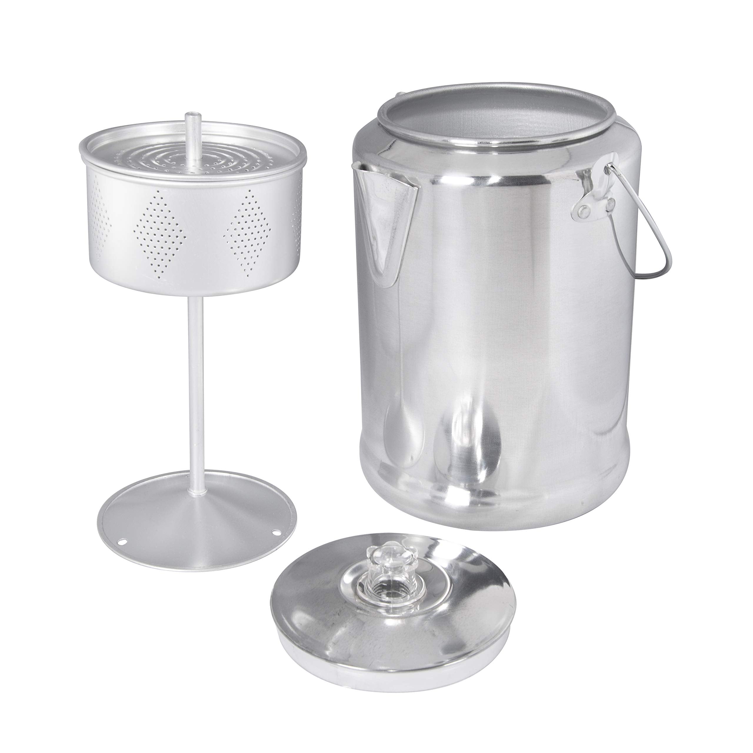 Stansport Camper's Percolator Coffee Pot 20 Cups (279), Aluminum