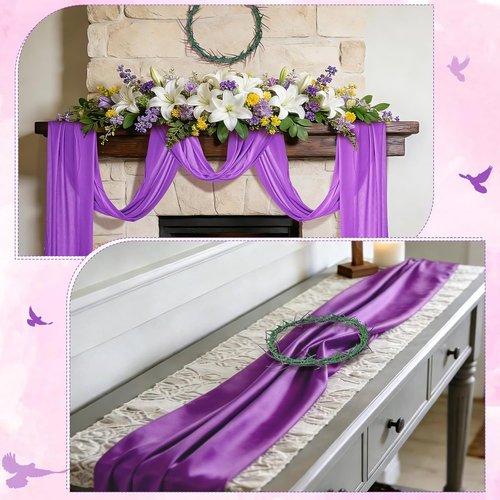 Crown of Thorns | 8'' Christian Wreath with Purple Fabric - Theatrical Props for Lent & Easter Decor