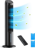 DREO 40" Tower Fan - Evaporative Air Cooler with 80° Oscillation & Remote Control | Quiet 3 Modes, Black