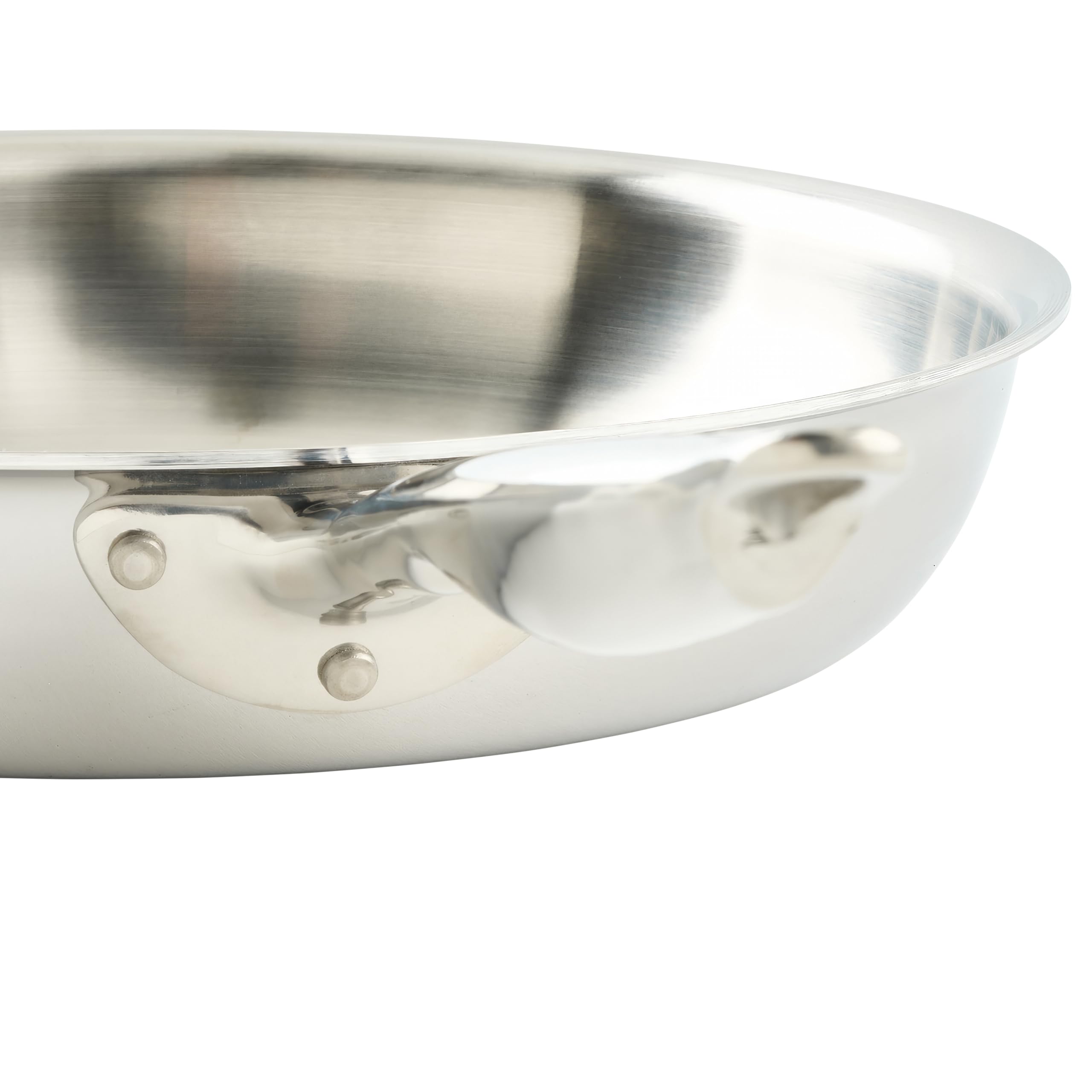 WINCO Tri-Ply Frying Pan, Silver