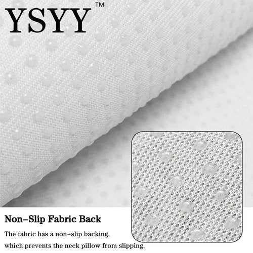 YSYY Memory Foam Headrest Pillow for Neck Pain Relief & Cervical Support - Ergonomic Neck Cushion for Office Chair, Car, Recliner, Sofa - Breathable & Pressure Relief (Black, 17" W x 2.7" D)