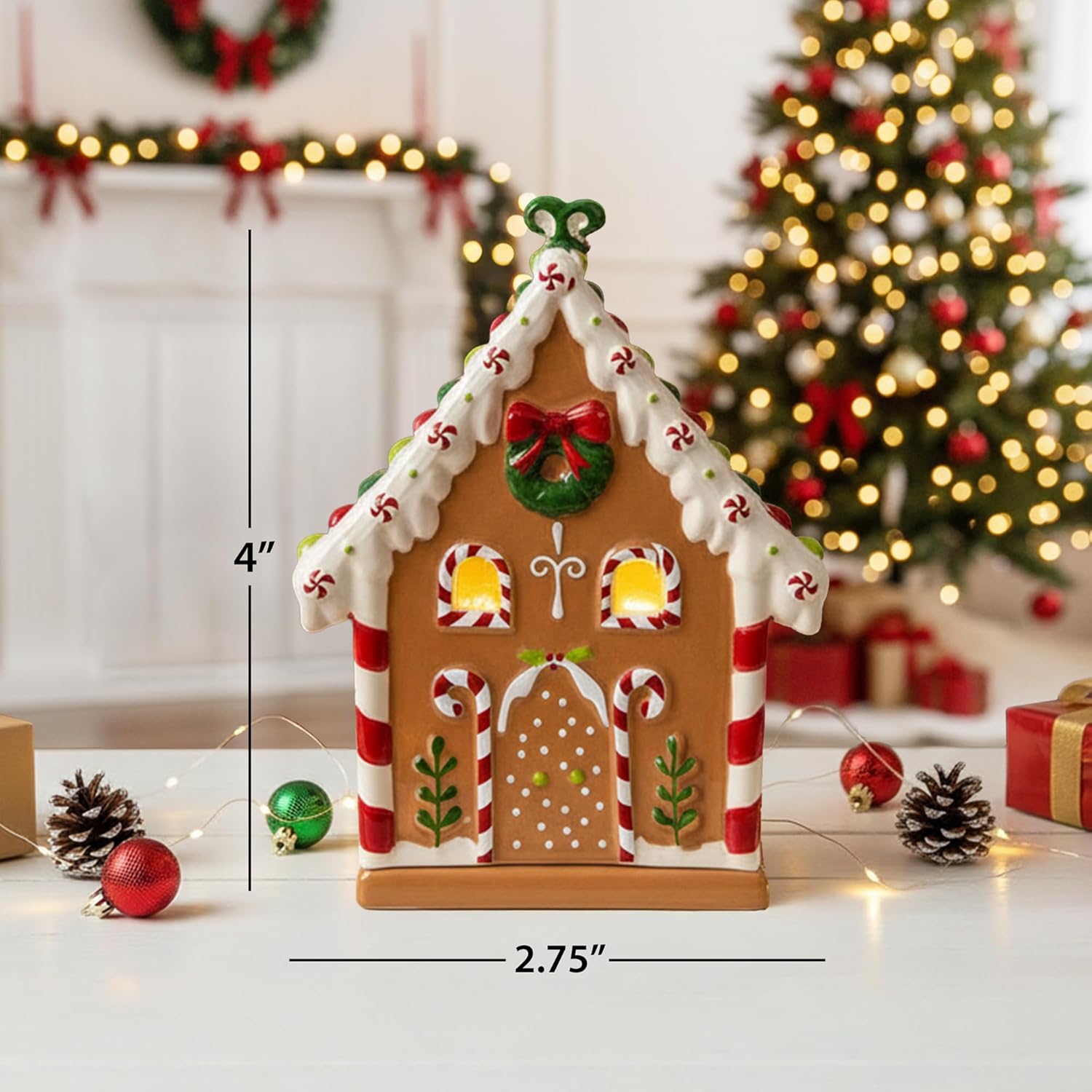 Scentsationals Wax Melt Warmer - Holiday Collection Candy House | Perfect for Fragrance Cubes & Tarts