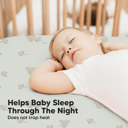 KeaBabies Baby Crib Sheets - Soft & Cozy Viscose Bamboo Fitted Mattress Covers | 2-Pack, 52x28, Neutral