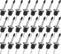 AOZITA 48 Pack Stainless Steel Classic Bottle Pourers Tapered Spout - Liquor Pourers with Rubber Dust Caps