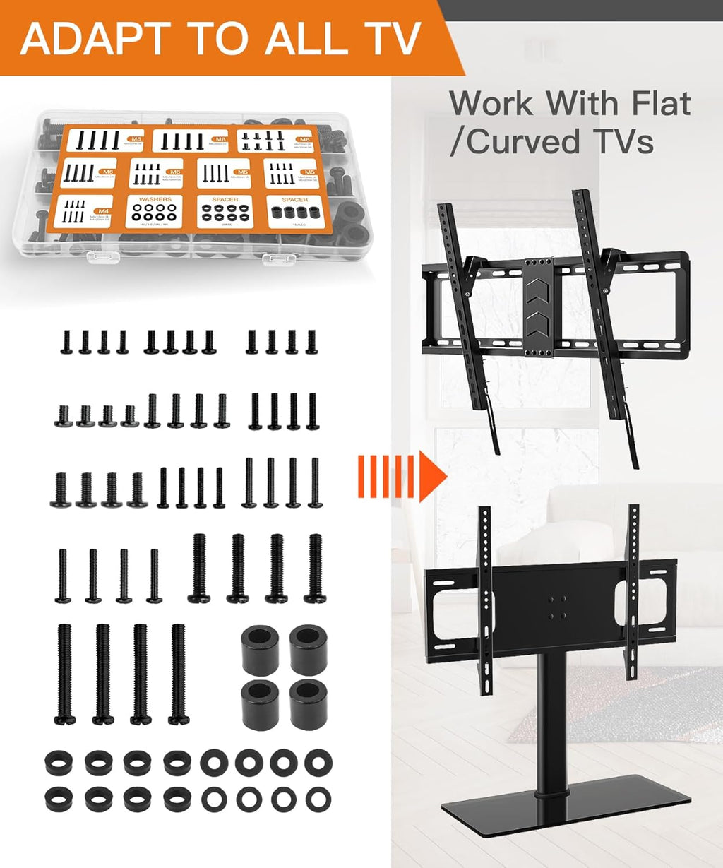 Universal TV Mounting Hardware Kit by [Brand Name] - M4 M5 M6 M8 Screws, Washers & Spacers for VESA Mounts, Fits TVs up to 80 Inches