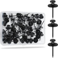 KURUI Double Headed Nails - 60Pcs Renter-Friendly Picture Hanging Kit | Wall Hangers for Home & Office - Black