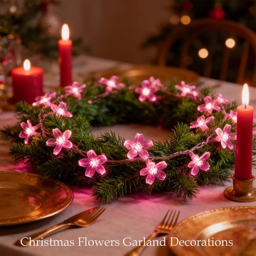 Pink Flower String Lights Valentine's Day Decor, 33ft 100 LED Plug in Decorative Fairy Floral Lamp, Create Romantic Cherry Blossom Dream for Bedroom, Wedding, Birthday Party Indoor Decorations